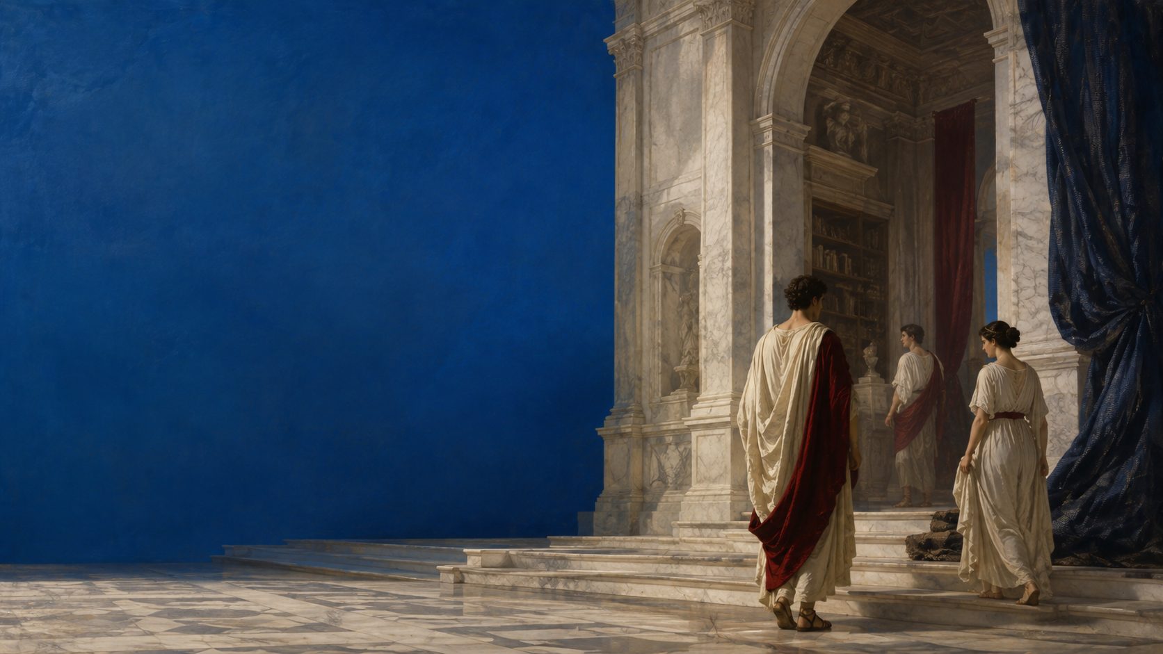Pórtico romano ao ar livre